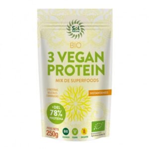 3 Vegan Proteína Bio 250g Sol Natural